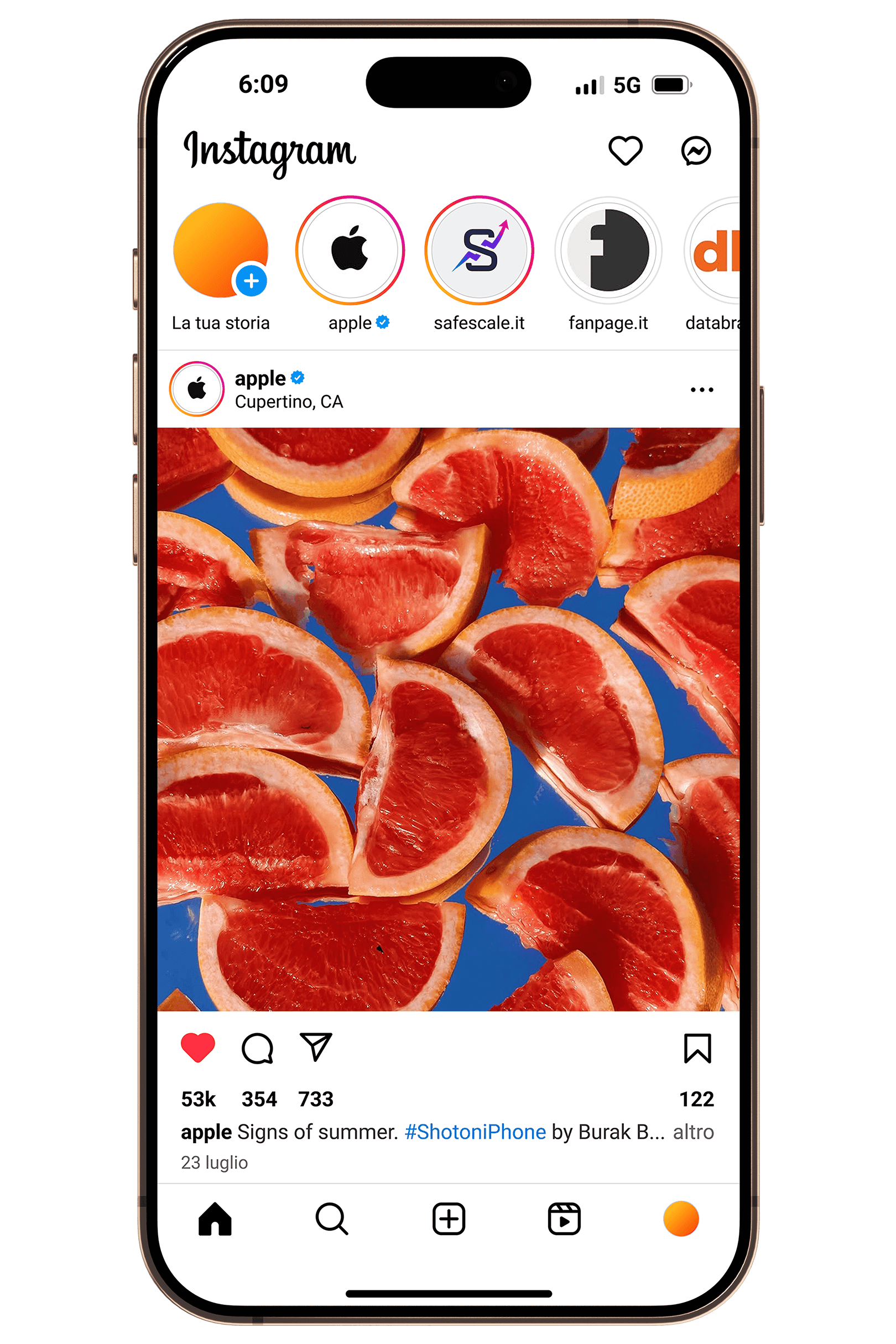 Instagram Home - Touch storia Apple